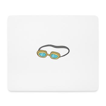 Schwimmbrille - Mousepad (Querformat) - Weiß - Vorne