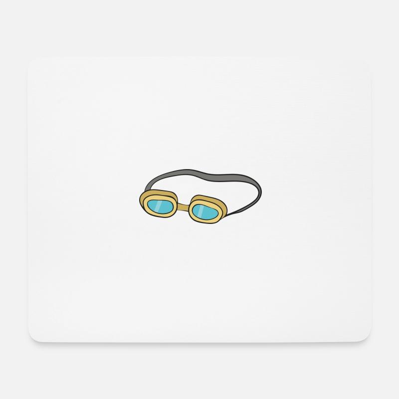 swimming goggles - Mouse Pad (horizontal) - white