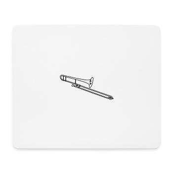 Trombone / trombone / brass instrument - Mouse Pad (horizontal) - white - Front