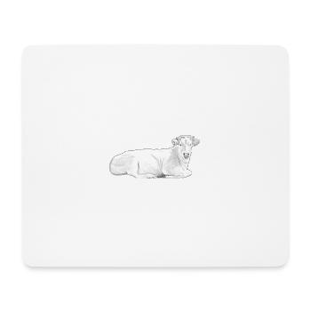 Kuh - Mousepad (Querformat) - Weiß - Vorne