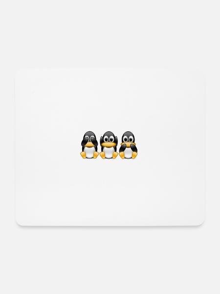 SeeHearSpeak - Mousepad (Querformat) - Weiß