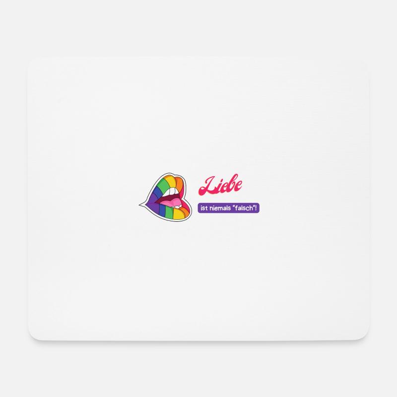 Liebe ist niemals falsch - Mousepad (Querformat) - Weiß