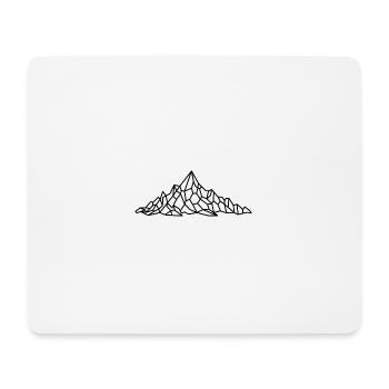 Berge Geometrisch Wandern - Mousepad (Querformat) - Weiß - Vorne