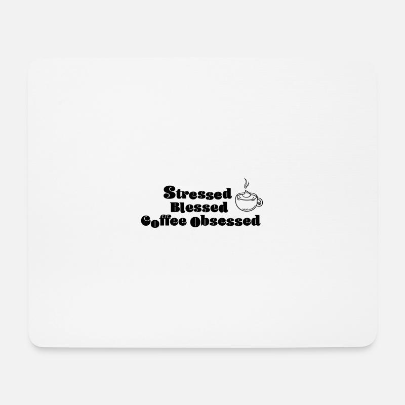 Coffee Addict - Kaffee - Mousepad (Querformat) - Weiß