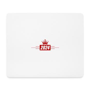 2024 année Couronne - Tapis de souris (format paysage) - blanc - Devant
