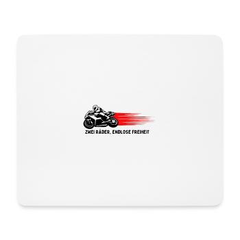 Zwei Räder, endlose Freiheit - Motorrad-Edition - Mousepad (Querformat) - Weiß - Vorne
