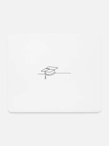 Abschluss - Mousepad (Querformat) - Weiß