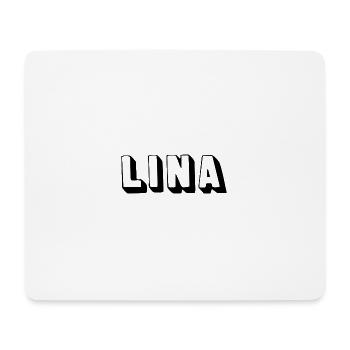 Name - Lina - Mouse Pad (horizontal) - white - Front