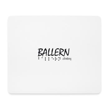 logo schwarz - Mousepad (Querformat) - Weiß - Vorne