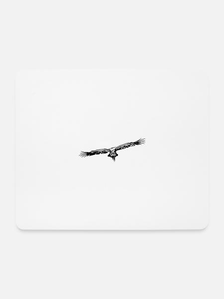Geier Vogel - Mousepad (Querformat) - Weiß