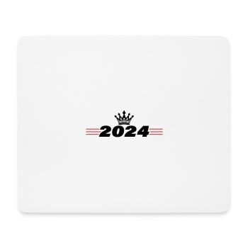 Couronne de l’année 2024 - Tapis de souris (format paysage) - blanc - Devant