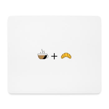 Coffee and croissant - Mouse Pad (horizontal) - white - Front