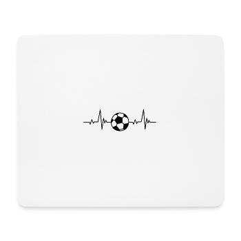 Heartbeat Football Sport - Mouse Pad (horizontal) - white - Front