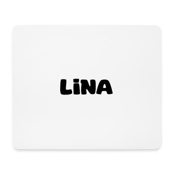 Name - Lina - Mousepad (Querformat) - Weiß - Vorne