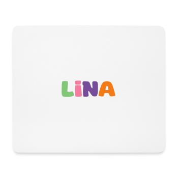 Name - Lina - Mousepad (Querformat) - Weiß - Vorne