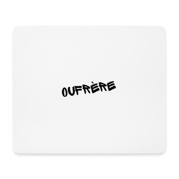 OUFREERE – T-shirt Frère Verlan Streetwear - Tapis de souris (format paysage) - blanc - Devant
