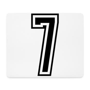 7 Zahl nummer - Mousepad (Querformat) - Weiß - Vorne