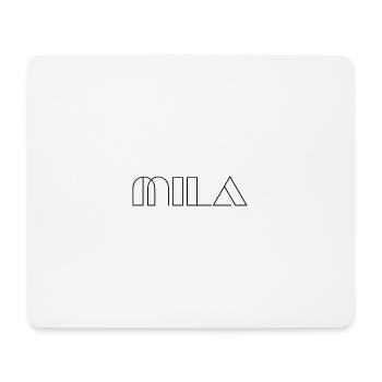 Name Mila Modern Schwarz - Mousepad (Querformat) - Weiß - Vorne