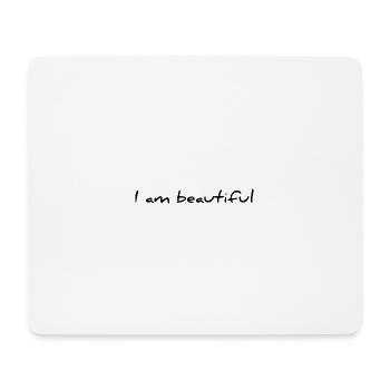 I am beautiful - Tapis de souris (format paysage) - blanc - Devant