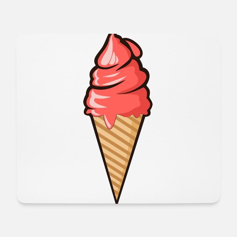 Waffeleis Eis Eiscreme Waffel Sommer Sonne Urlaub - Mousepad (Querformat) - Weiß