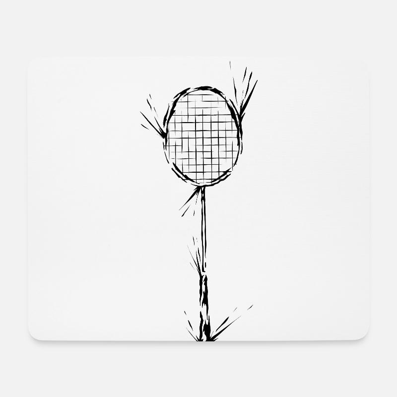 Badminton - Mousepad (Querformat) - Weiß