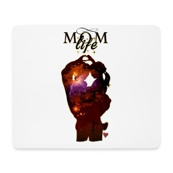 MOM life Silhouette Mutter Tochter - Mousepad (Querformat) - Weiß - Vorne