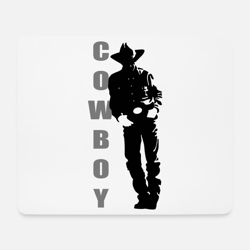 Cowboy - Mousepad (Querformat) - Weiß