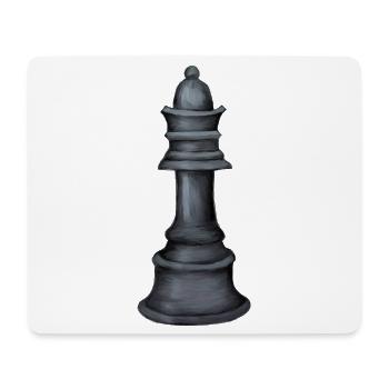 Grayscale Chess Piece Art Print - Mouse Pad (horizontal) - white - Front