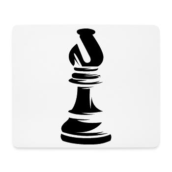 bishop bishop figure chess chess symbol vector - Mouse Pad (horizontal) - white - Front