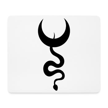 Lune avec serpent - Tapis de souris (format paysage) - blanc - Devant