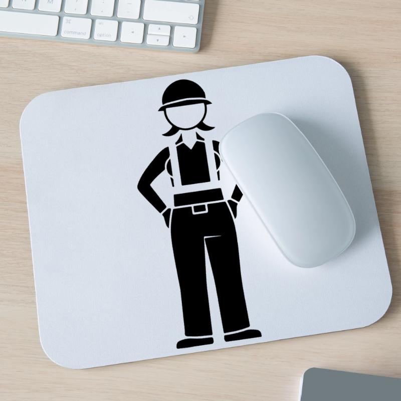 Construction Worker Construction House Construction Mouse Pad (horizontal)