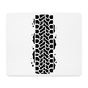 Tire Track Tread Mud MTB - Mouse Pad (horizontal) - white - Front