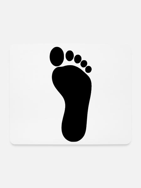 Fuß schwarz Füße Fußpflege Podologe Podologie - Mousepad (Querformat) - Weiß