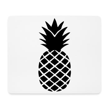 Ananas-Silhouette – Tropisches Statement-Design - Mousepad (Querformat) - Weiß - Vorne