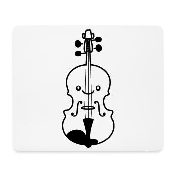 Geige Cartoon-Stil - Mousepad (Querformat) - Weiß - Vorne