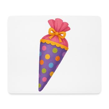 Bunte Schultüte für den ersten Schultag - Mousepad (Querformat) - Weiß - Vorne