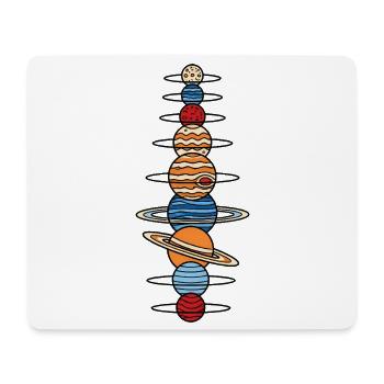 Sonnensystem Planeten Ausrichtung Vektor Shirt - Mousepad (Querformat) - Weiß - Vorne