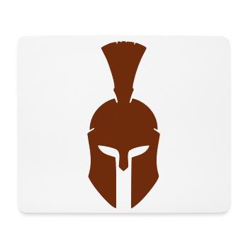 Spartanischer Helm Retro Braun - Mousepad (Querformat) - Weiß - Vorne