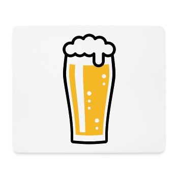 Bierglas (Bier / Willibecher / 2C) - Mousepad (Querformat) - Weiß - Vorne