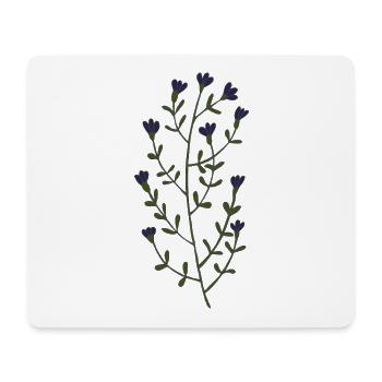 Minimalistische Lavendelillustration - Mousepad (Querformat) - Weiß - Vorne