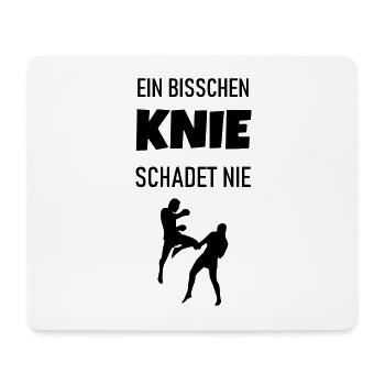 Ein bisschen Knie schadet nie - Mousepad (Querformat) - Weiß - Vorne