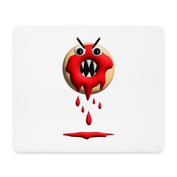 Halloween Donut rot vor Wut. - Mousepad (Querformat) - Weiß - Vorne