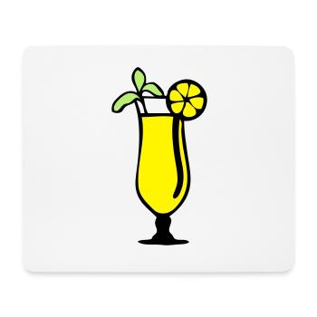 aperitif glass lemon cocktail 1 - Mouse Pad (horizontal) - white - Front