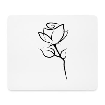Flower rose - Mouse Pad (horizontal) - white - Front