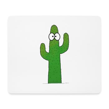 Cactus with Face - Tapis de souris (format paysage) - blanc - Devant