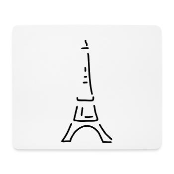 eiffelturm paris - Mousepad (Querformat) - Weiß - Vorne