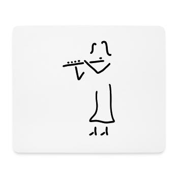 querflöte - Mousepad (Querformat) - Weiß - Vorne