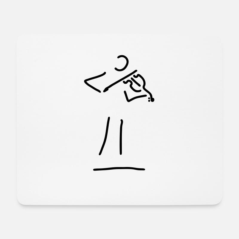 geiger mit violine - Mousepad (Querformat) - Weiß