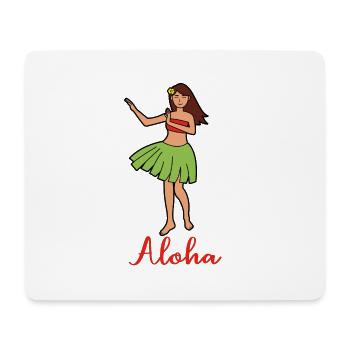 ALOHA Mädchen - Mousepad (Querformat) - Weiß - Vorne