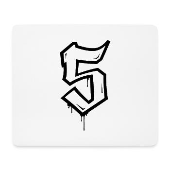Graffiti style number 5 design - Mouse Pad (horizontal) - white - Front